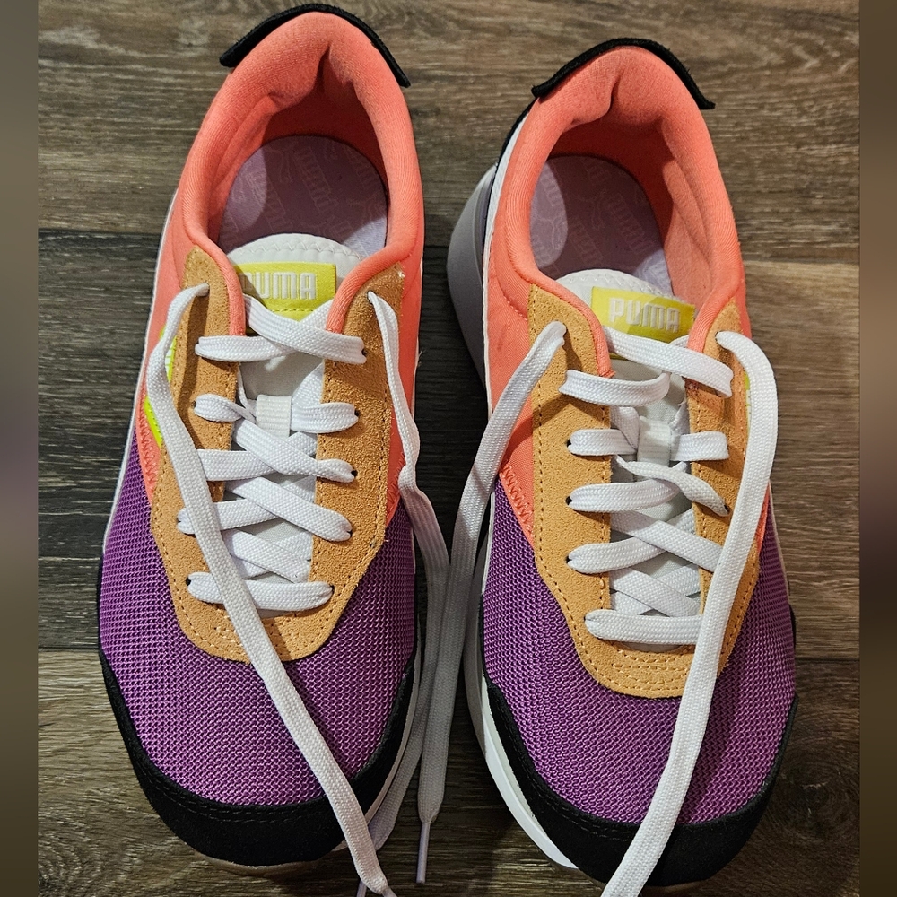 Puma Purple and Orange Sneakers